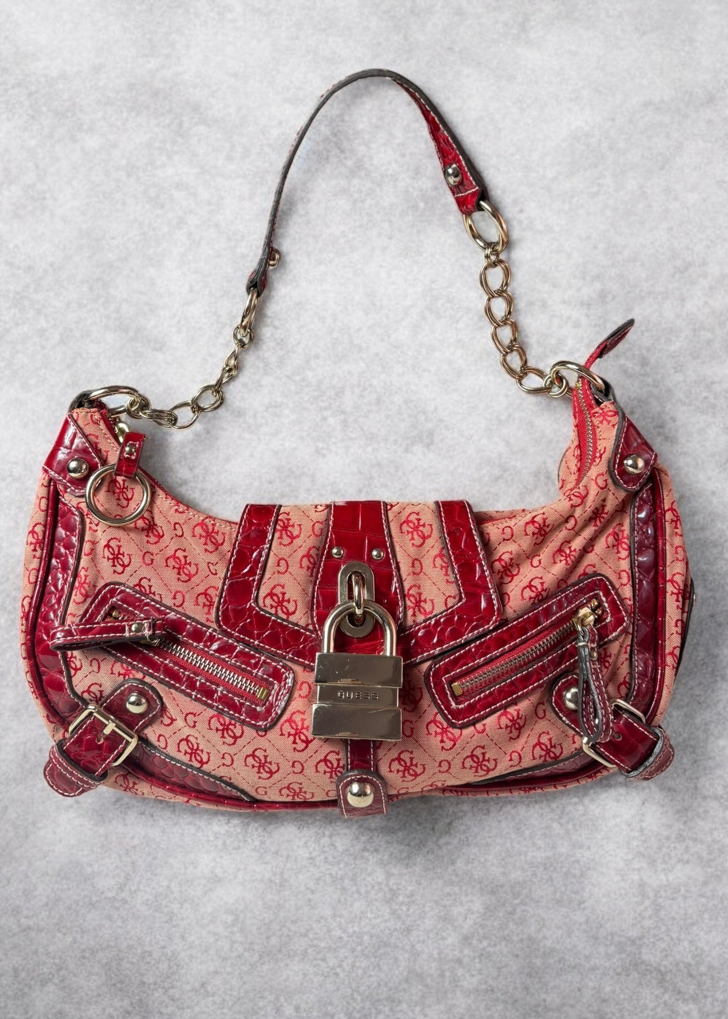Red Bag Guess Vintage Y2K Limited Edition Monogram