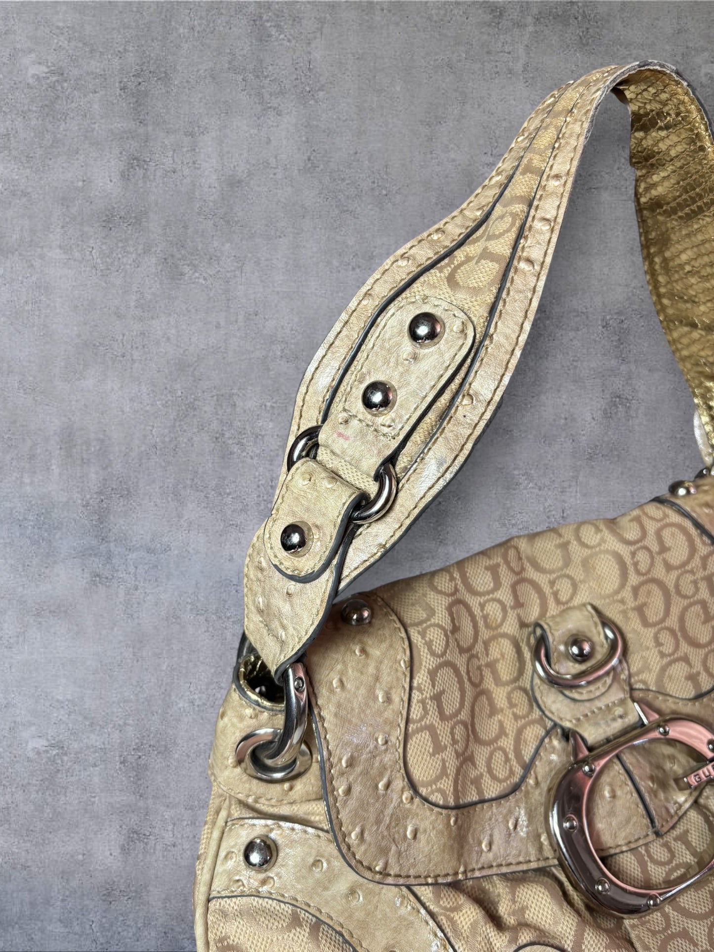 Vintage Guess Monogram Shoulder Bag