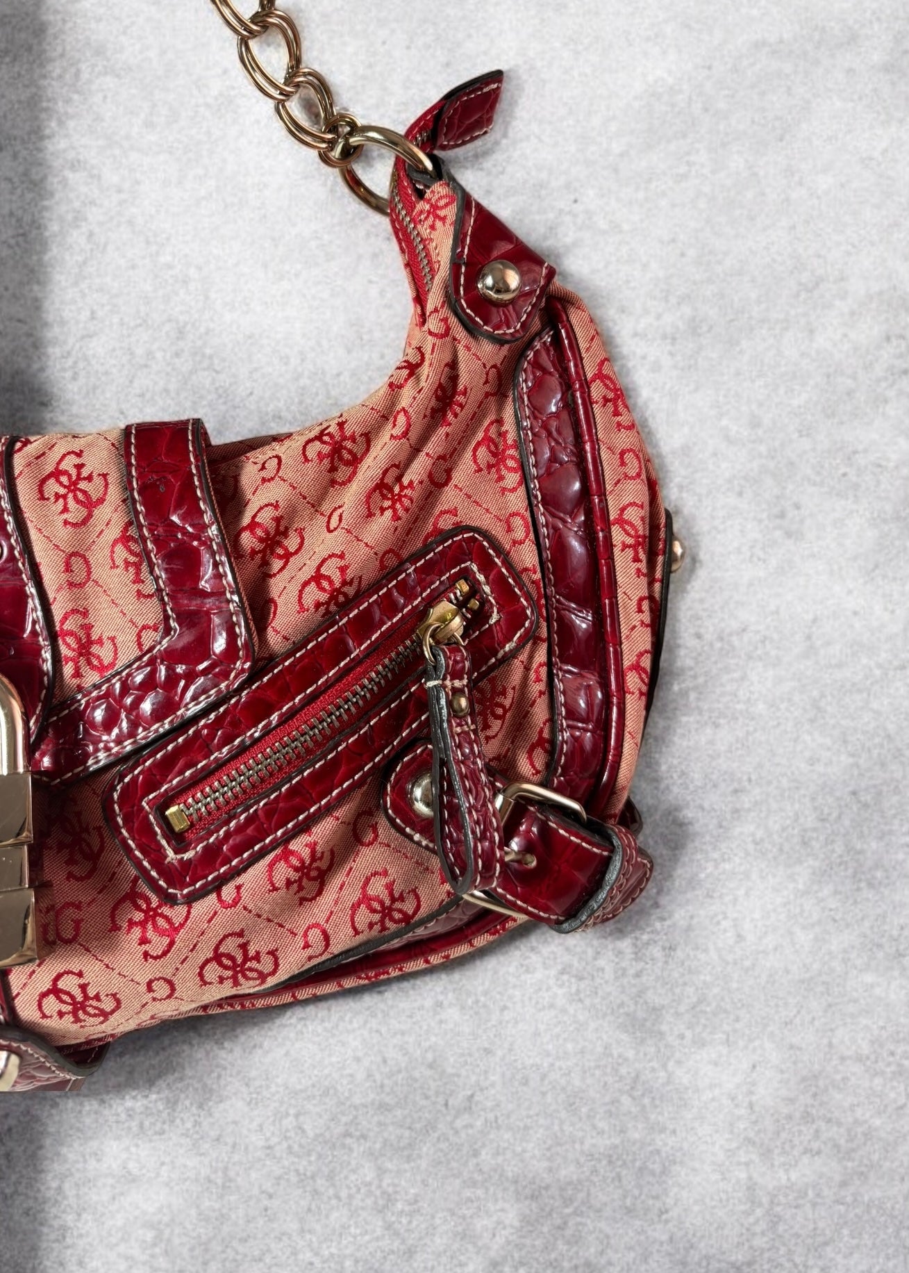 Red Bag Guess Vintage Y2K Limited Edition Monogram