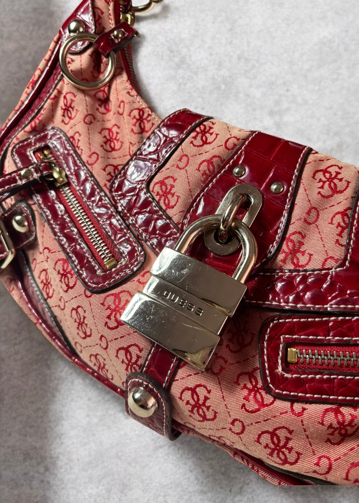 Red Bag Guess Vintage Y2K Limited Edition Monogram