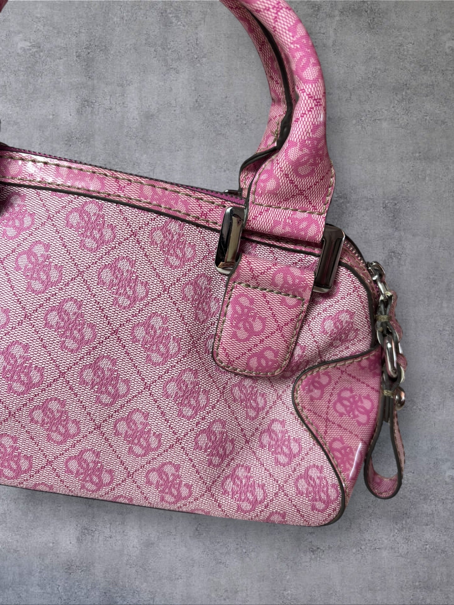 Guess Pink Monogram Shoulder Bag — Y2K Edition