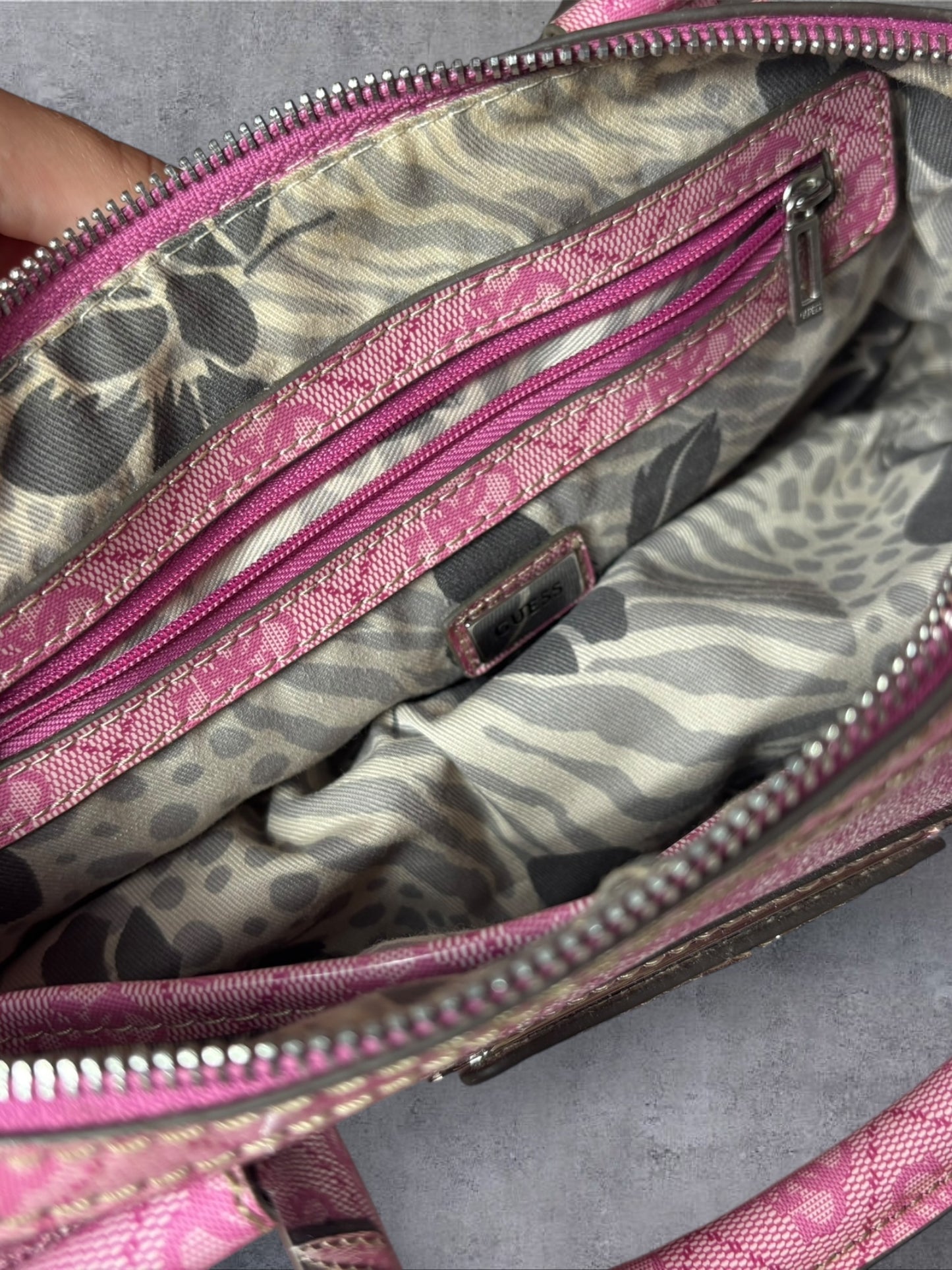 Guess Pink Monogram Shoulder Bag — Y2K Edition