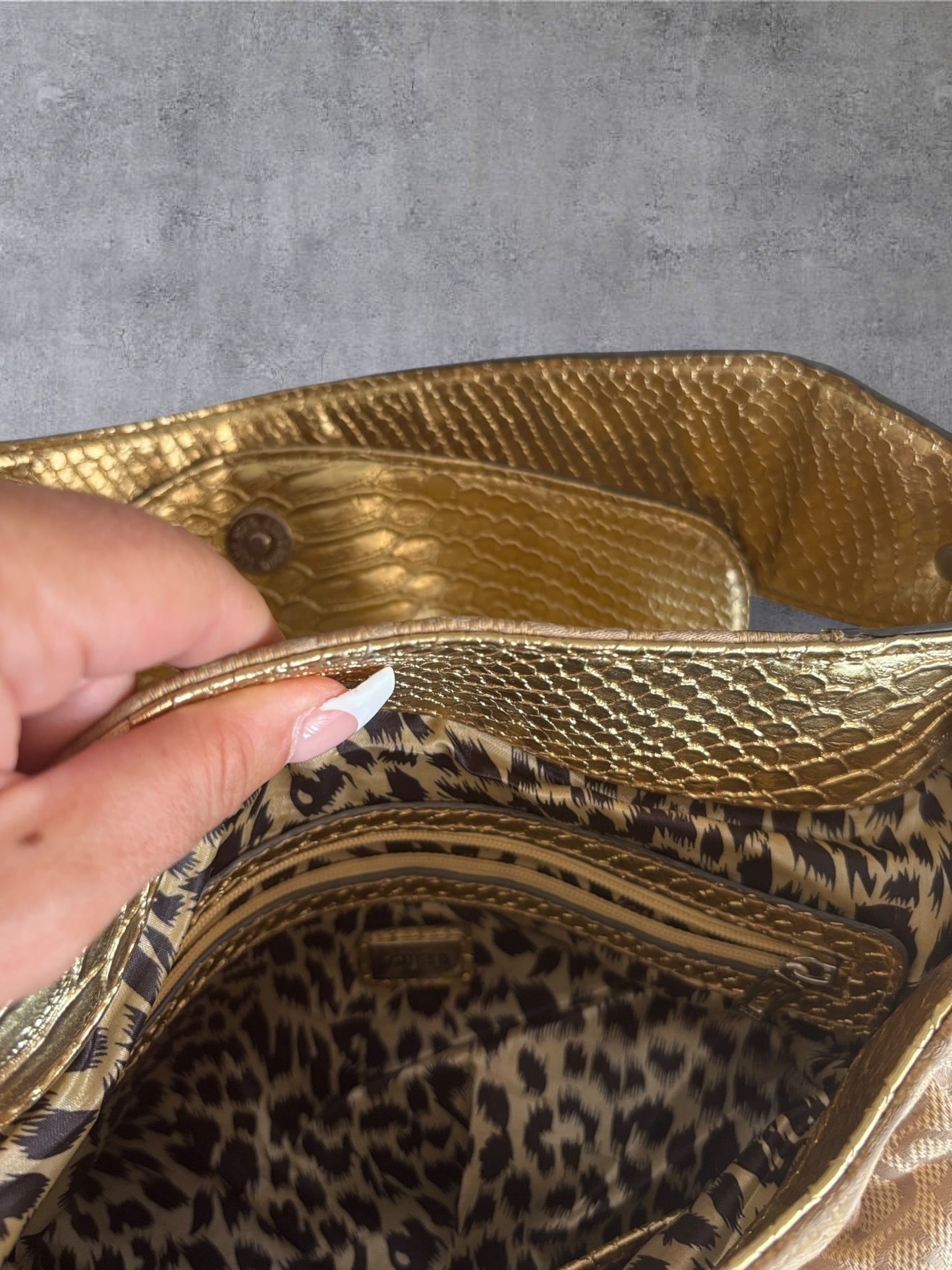 Vintage Guess Monogram Shoulder Bag