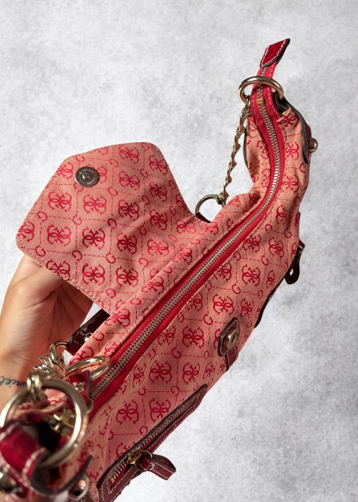 Red Bag Guess Vintage Y2K Limited Edition Monogram