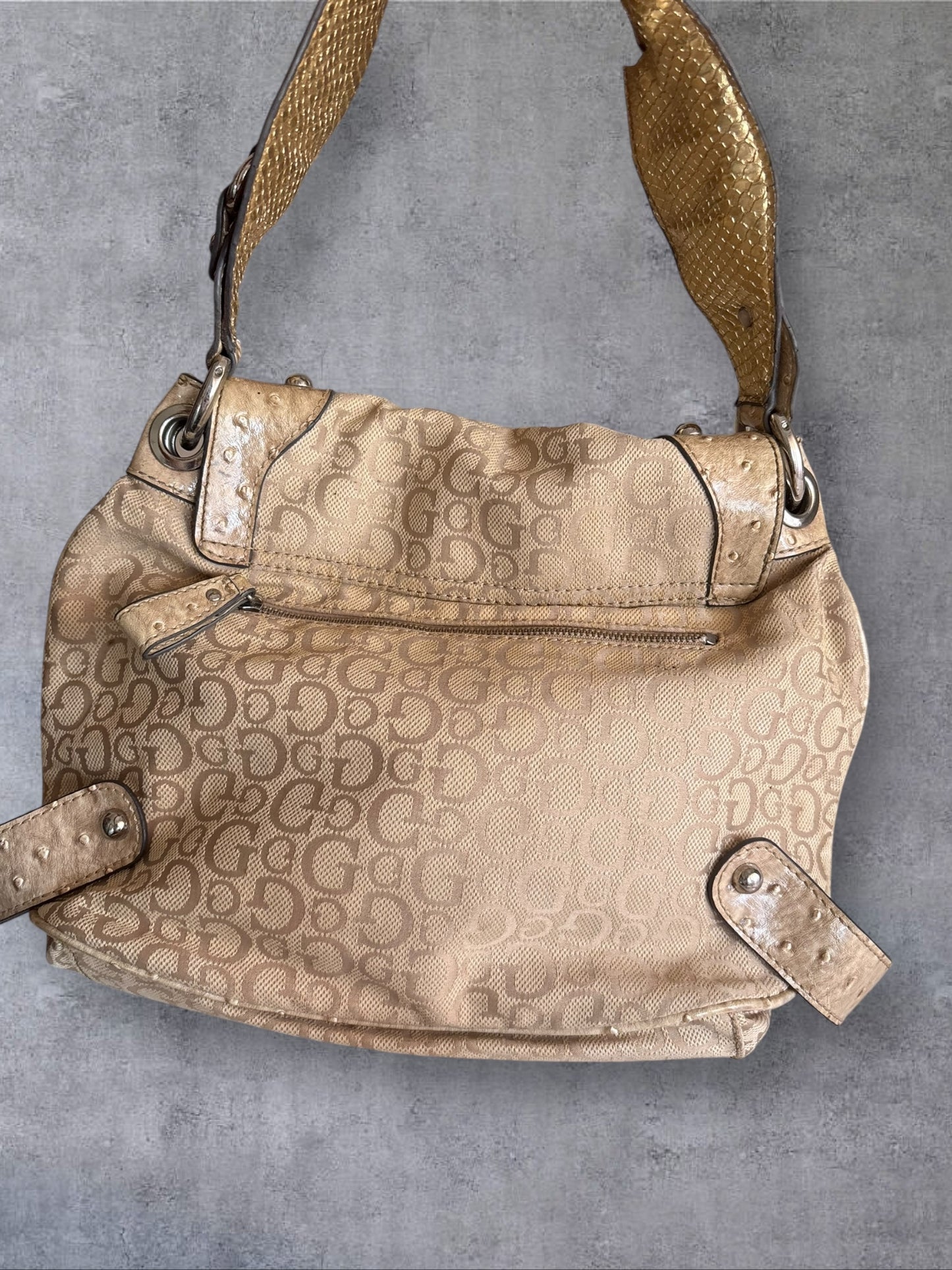 Vintage Guess Monogram Shoulder Bag