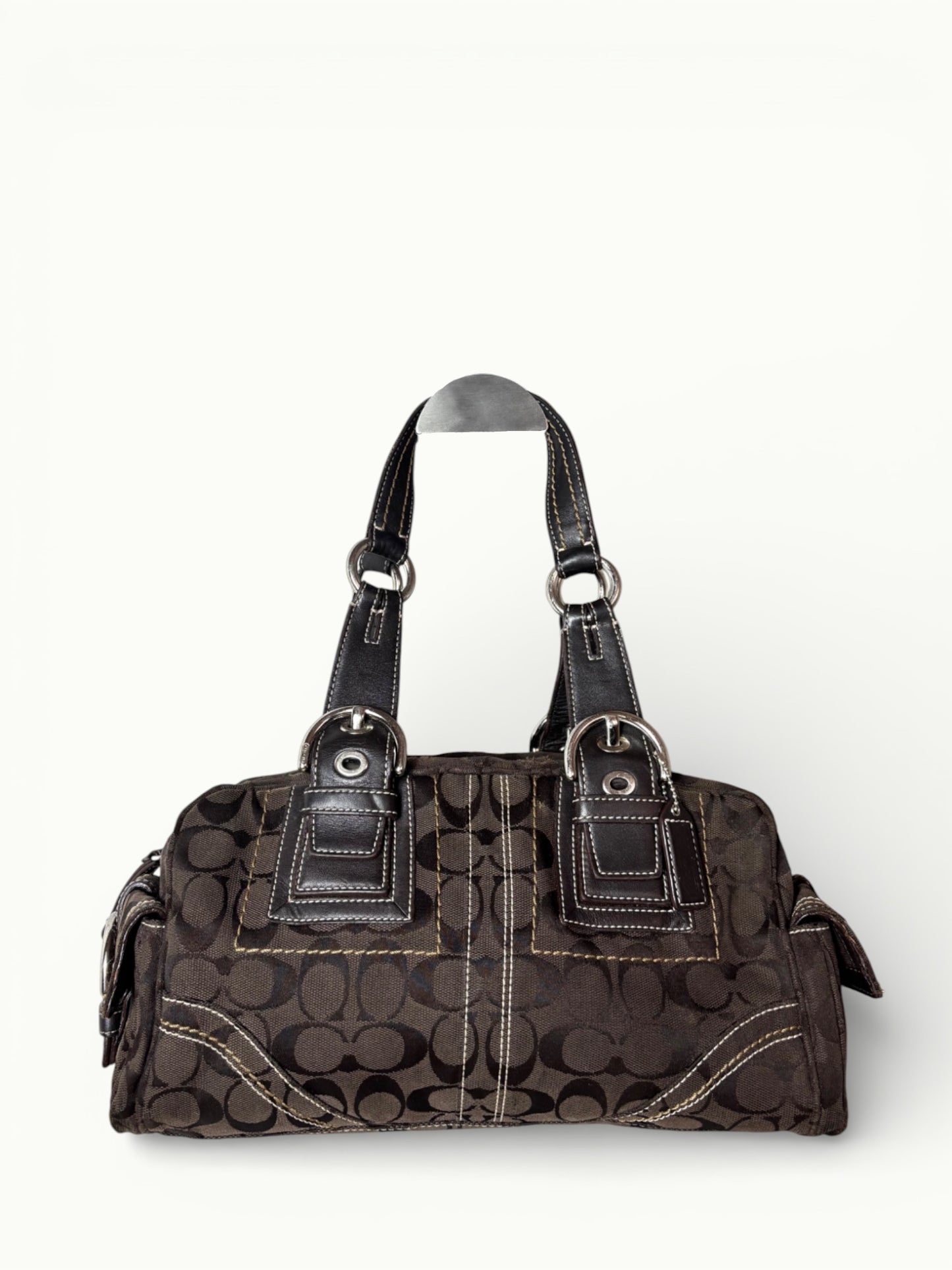 Coach Signature Canvas Shoulder Brown