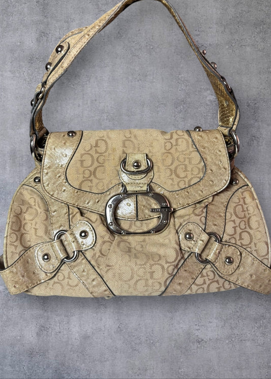 Vintage Guess Monogram Shoulder Bag
