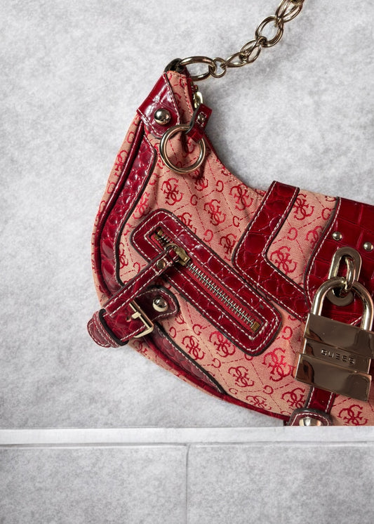 Red Bag Guess Vintage Y2K Limited Edition Monogram