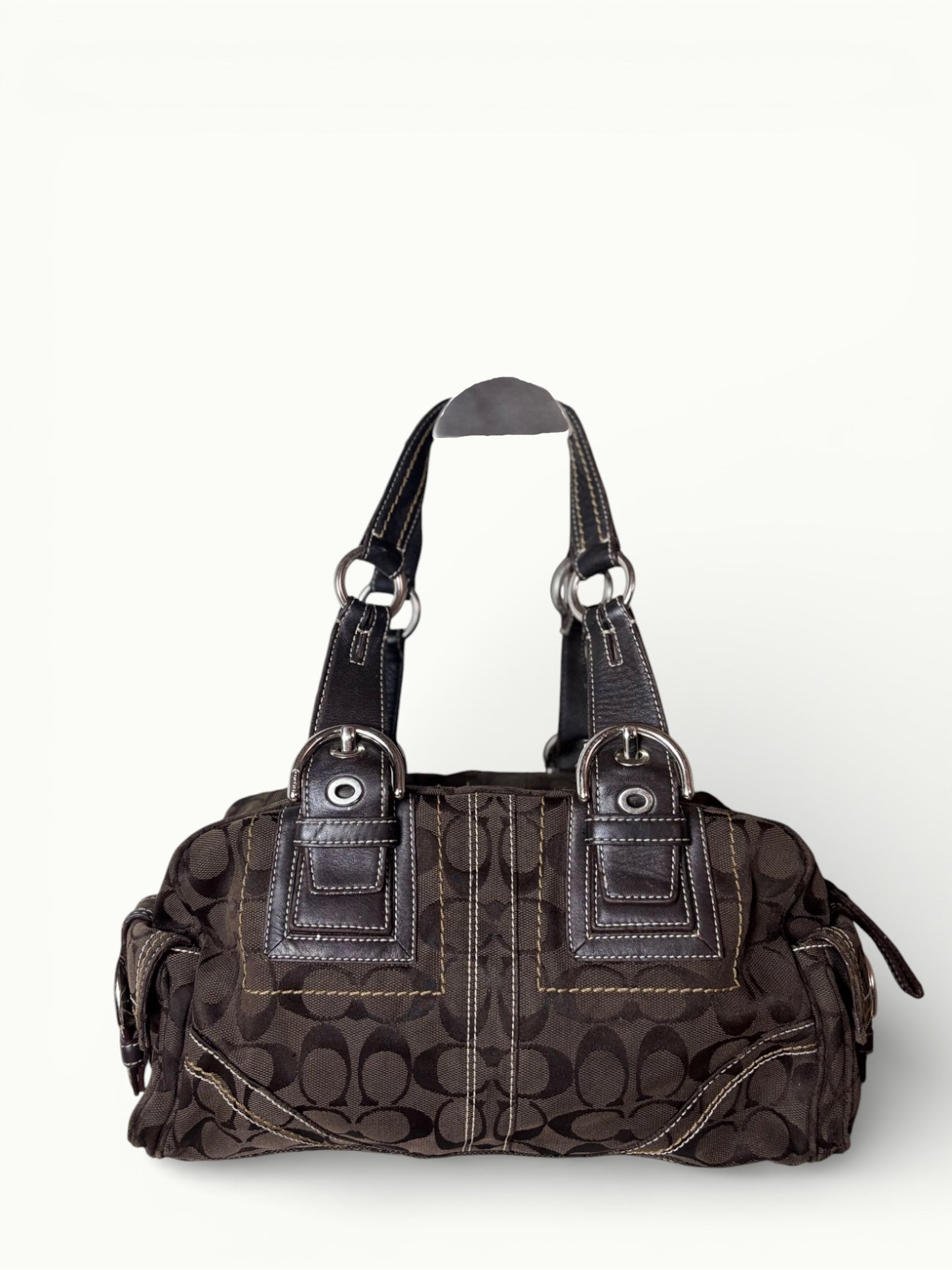 Coach Signature Canvas Shoulder Brown