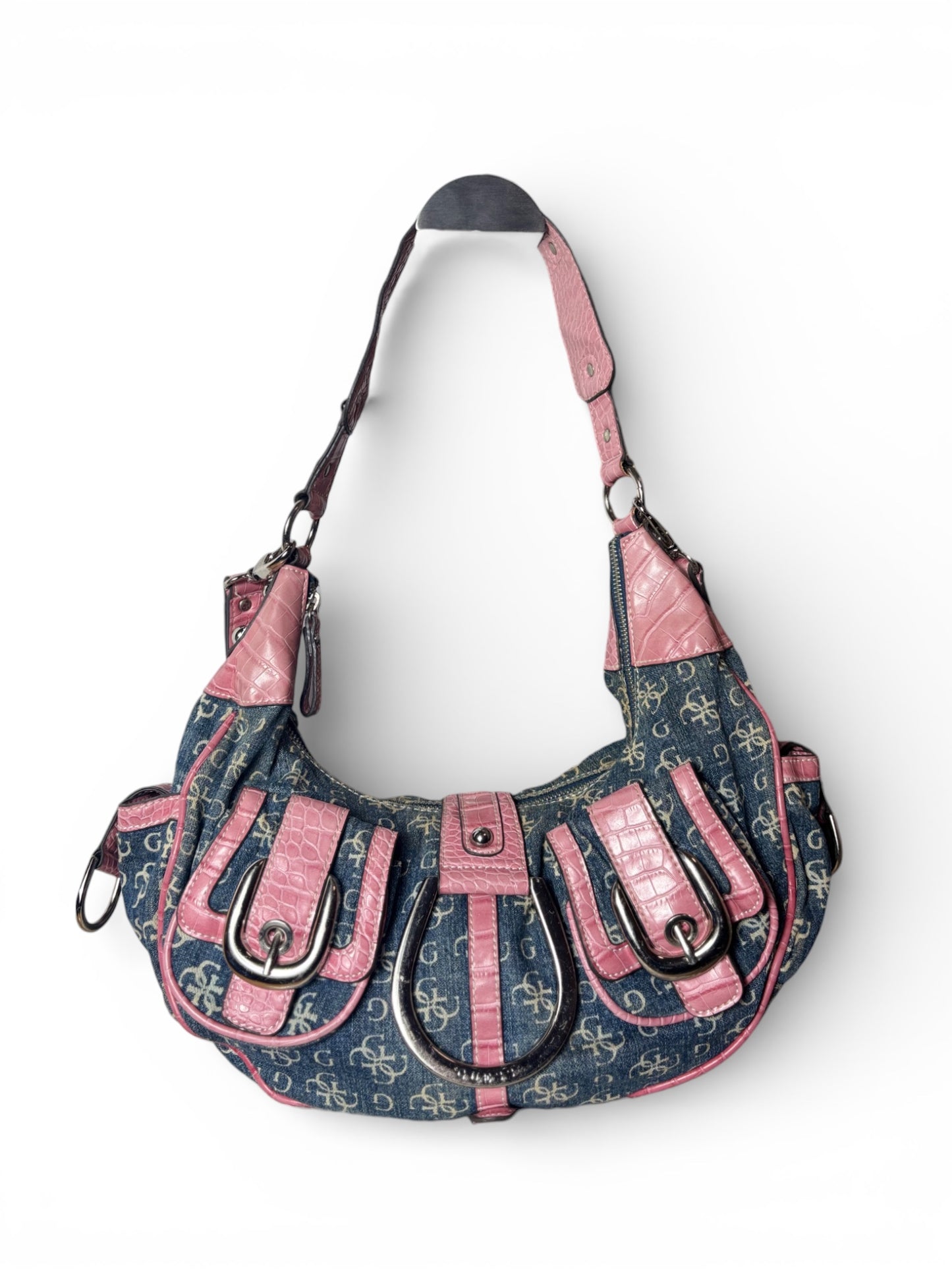 Pink Denim Bag Guess Baddie Y2K Vintage Retro