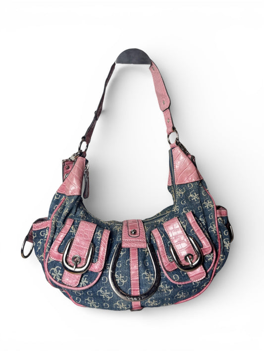 Pink Denim Bag Guess Baddie Y2K Vintage Retro